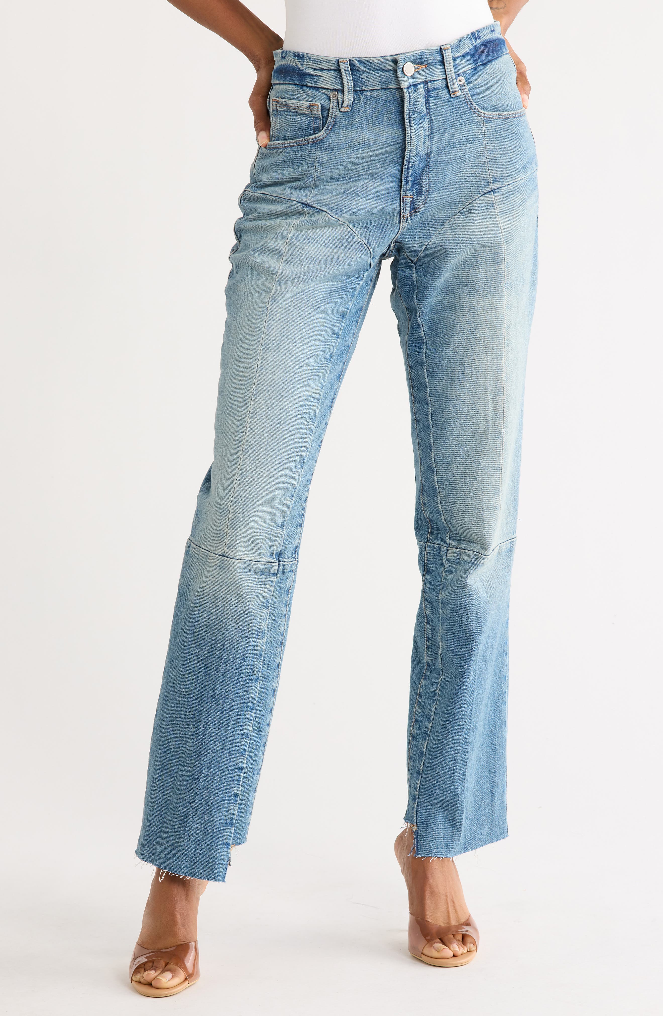 Good American Good Icon High Waist Straight Leg Jeans