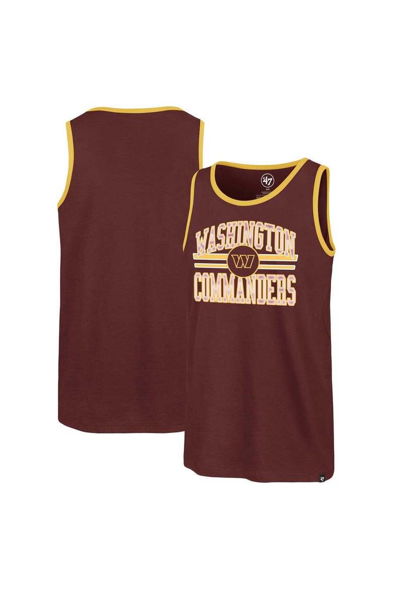 Men's '47 Burgundy Washington Commanders Winger Franklin Tank Top, Main, color, Burgundy
