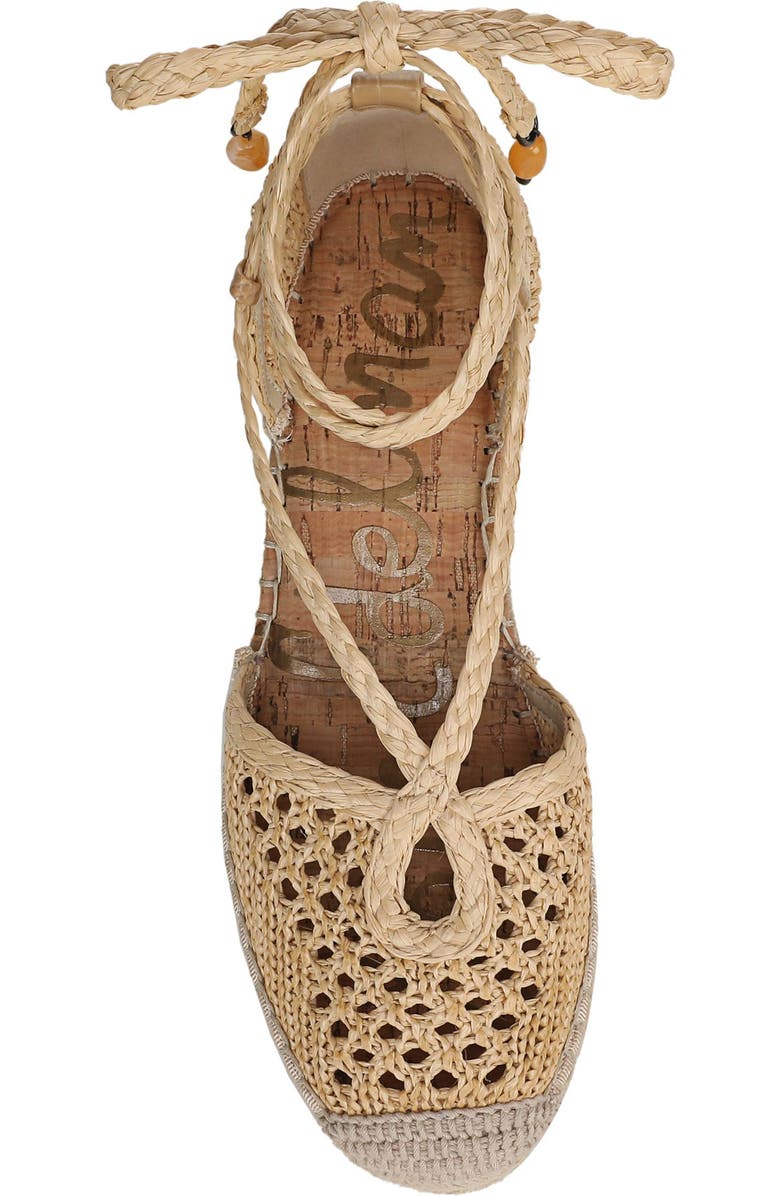 Sam Edelman Margot Ankle Wrap Platform Espadrille, Alternate, color, Natural