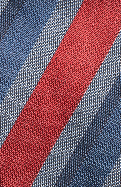 David Donahue Stripe Silk & Cotton Tie In Multi