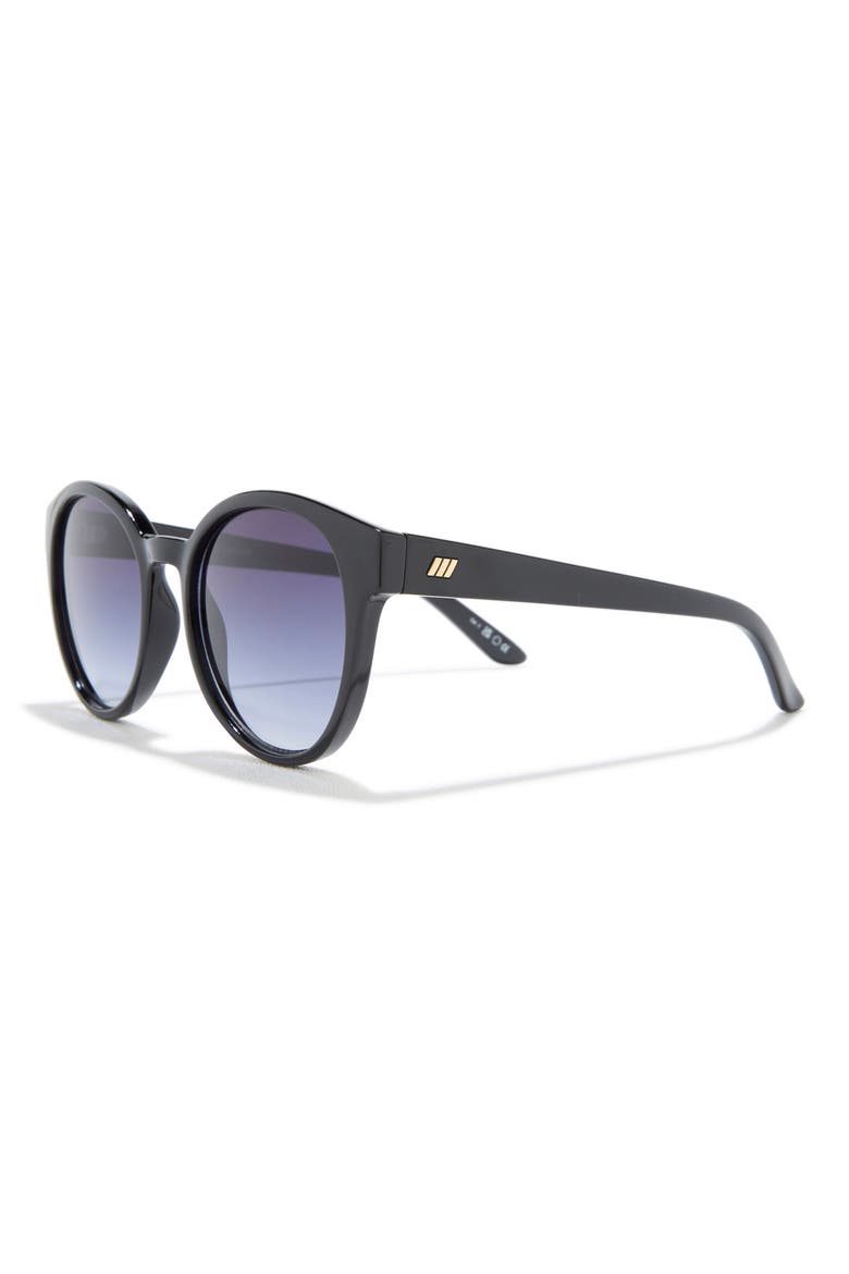 Paramount 53mm Gradient Round Sunglasses, Alternate, color, BLACK / SMOKE GRAD