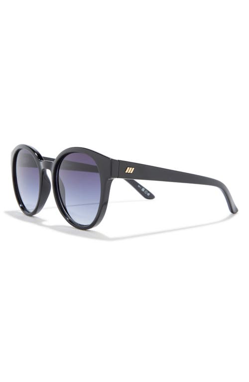 Le Specs Paramount 53mm Gradient Round Sunglasses In Black