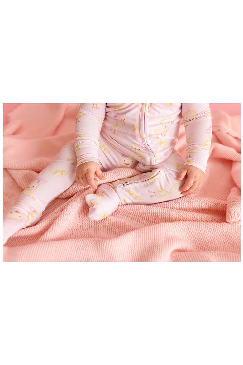 Edwina Convertible Zip Footie, Alternate, color, PINK