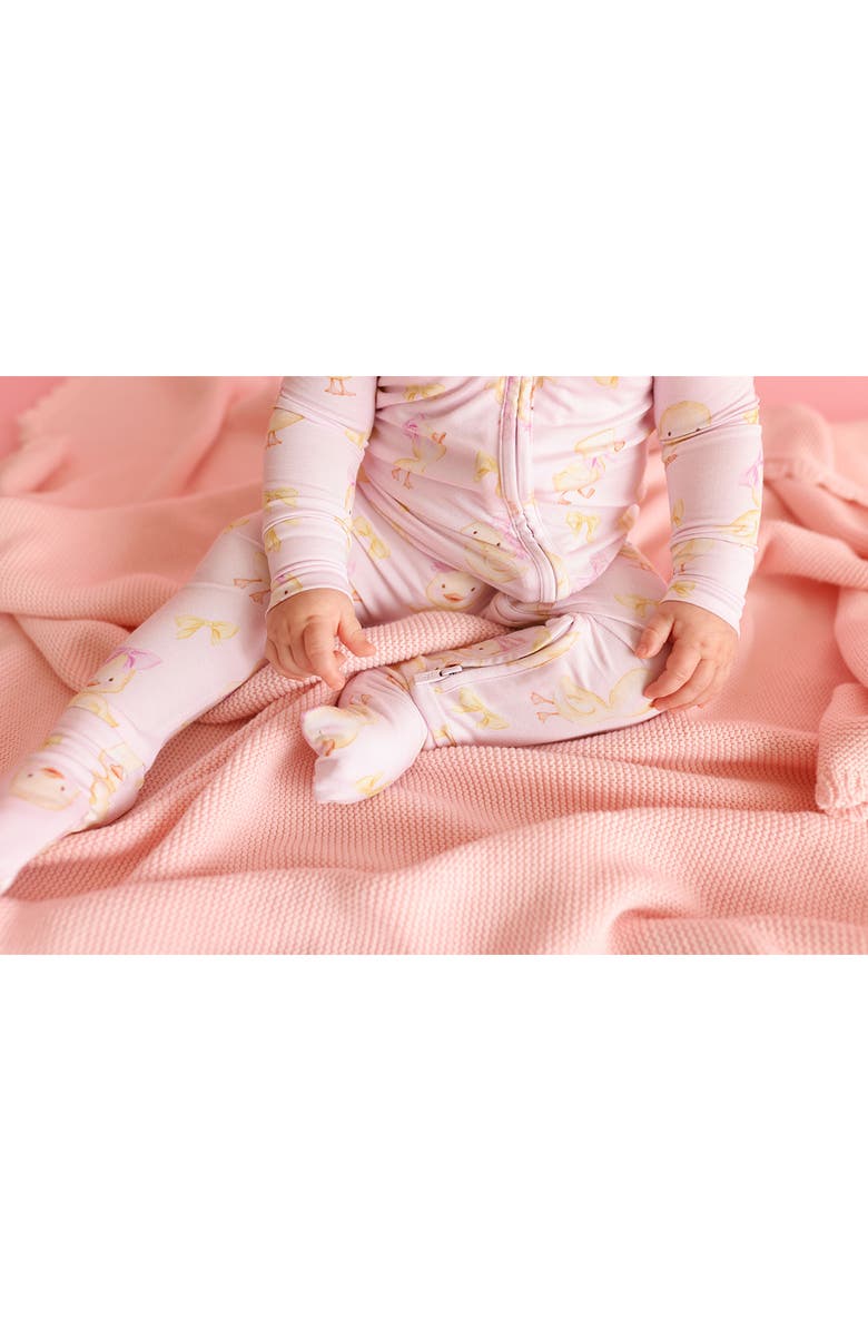 Posh Peanut Edwina Convertible Zip Footie, Alternate, color, Pink