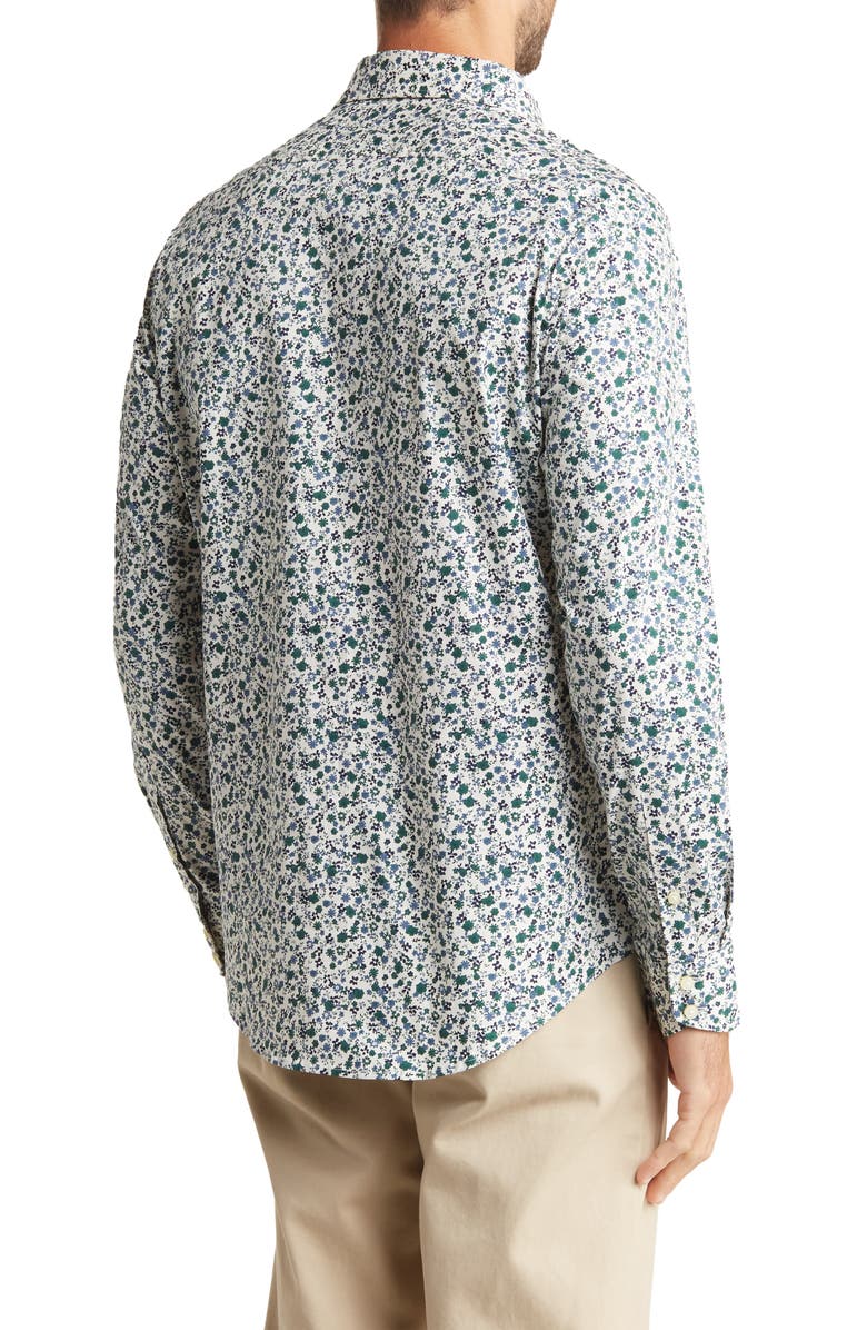 Thomas Dean Floral Print Dress Shirt, Alternate, color,
