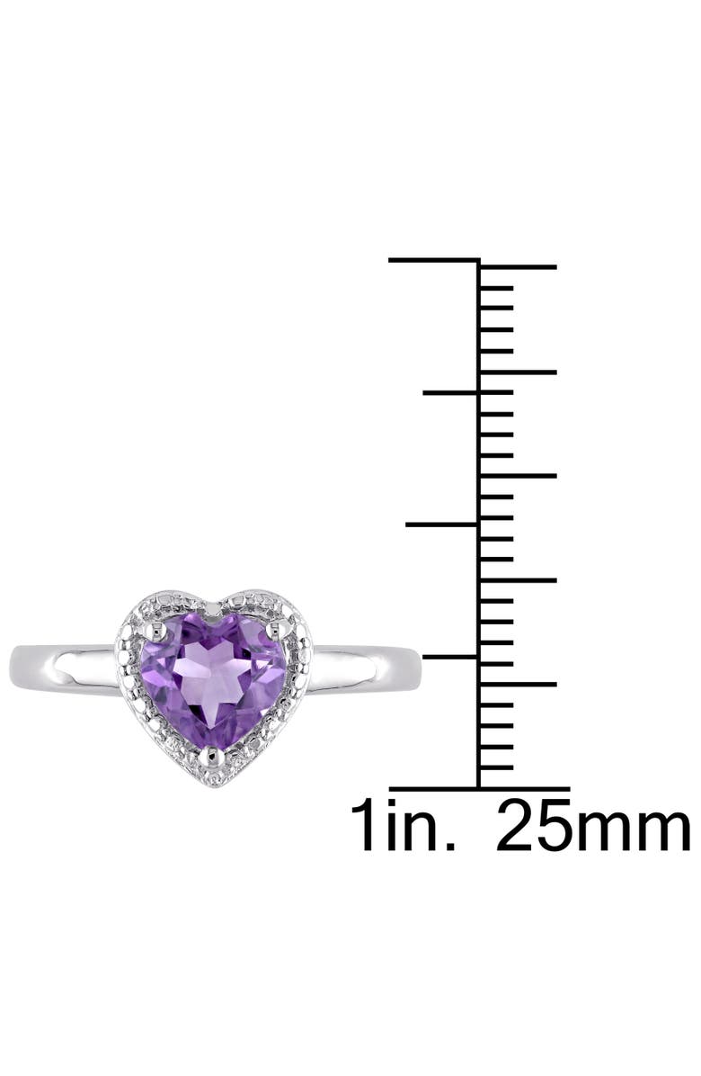 Julianna B. Amethyst Heart Halo Ring, Alternate, color, Amethyst