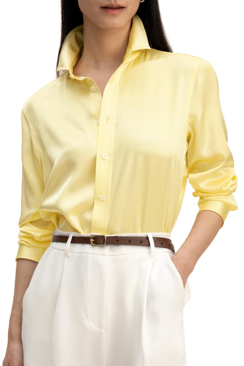Women's Golden Cocoon Tailored Shirt, Main, color, Undyed Natural Golden