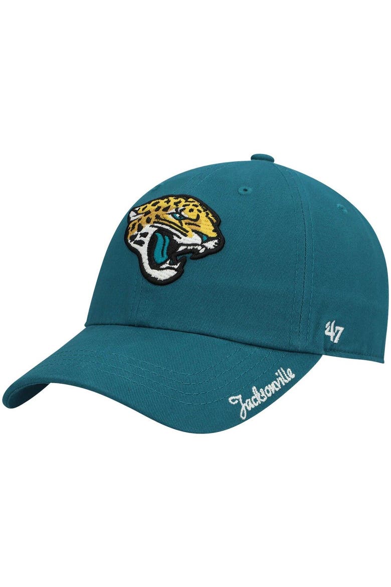 Women's '47 Teal Jacksonville Jaguars Miata Clean Up Secondary Adjustable Hat, Main, color, Teal