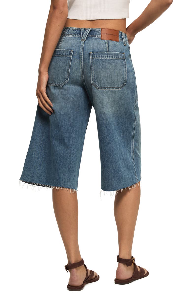 Lucky Brand Low Rise Culotte Denim Shorts, Alternate, color, Wild Child Wash