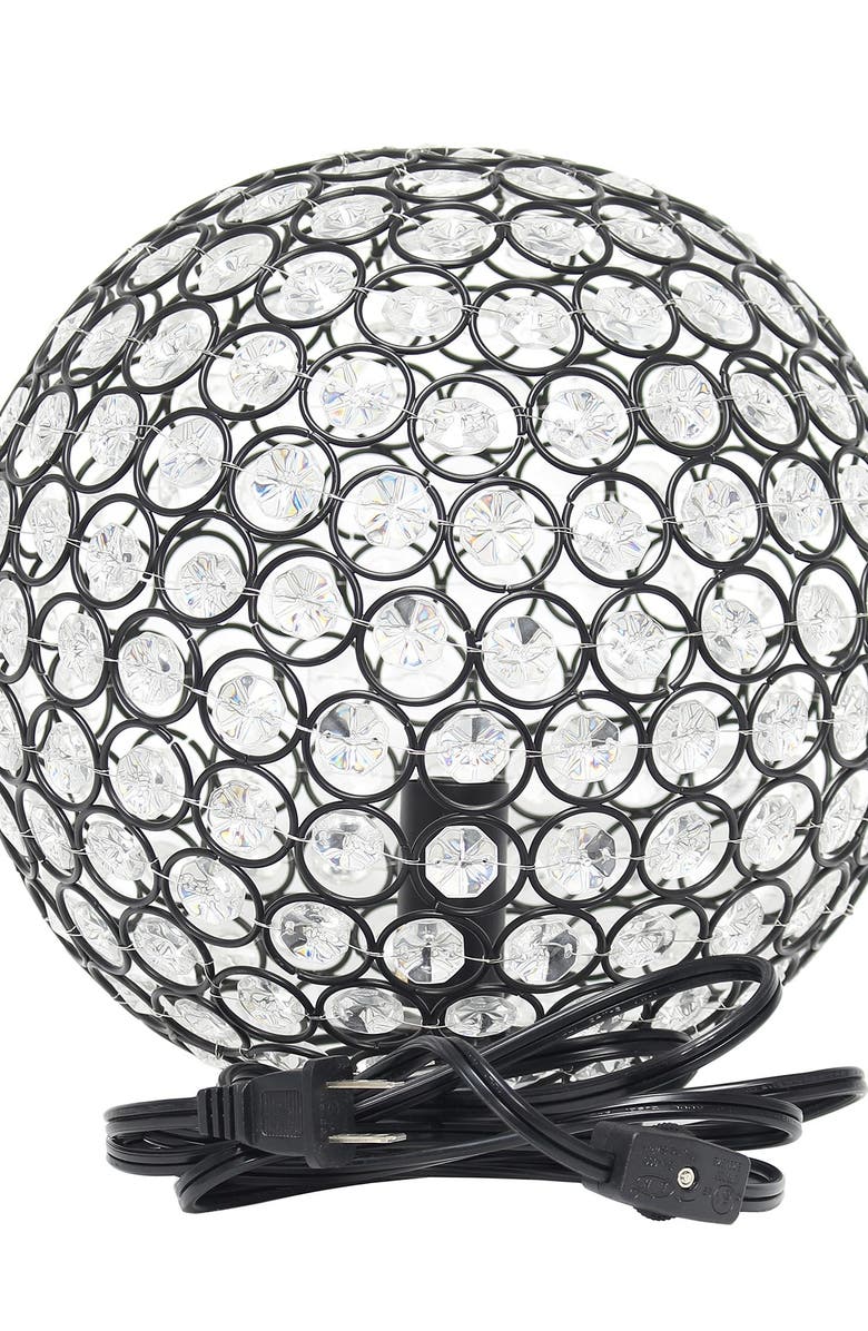 LALIA HOME Elipse 10" Crystal Ball Sequin Table Lamp - Restoration Bronze, Alternate, color,