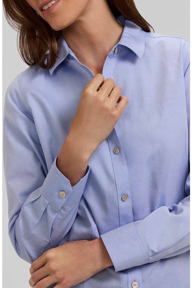 Dianna Non-Iron Cotton Shirt, Alternate, color, BLUE WAVE
