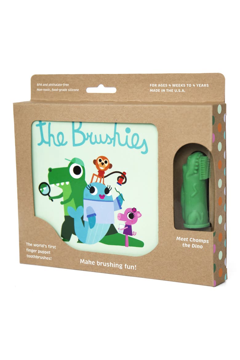 Chomps the Dino Brushie Kit, Alternate, color, GREEN