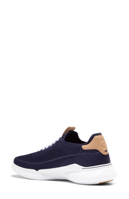 Cole Haan Grand Crosscourt Stitchlite Runox Sneaker In Midnight Moon Knit/white