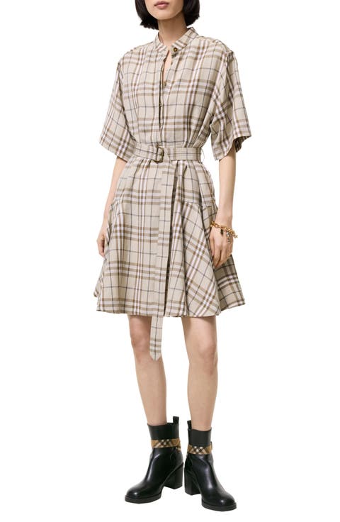 Jean Check Shirtdress