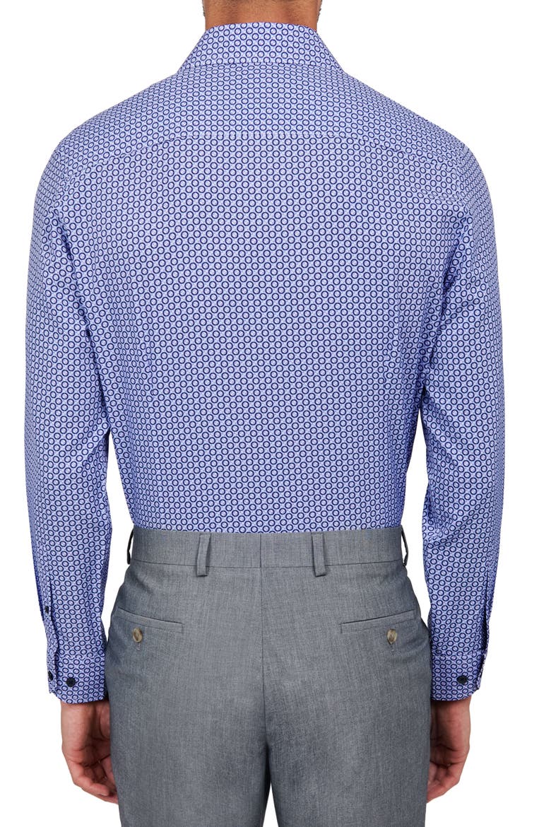 Overlapping Circles Stretch Performance Dress Shirt, Alternate, color, LILAC