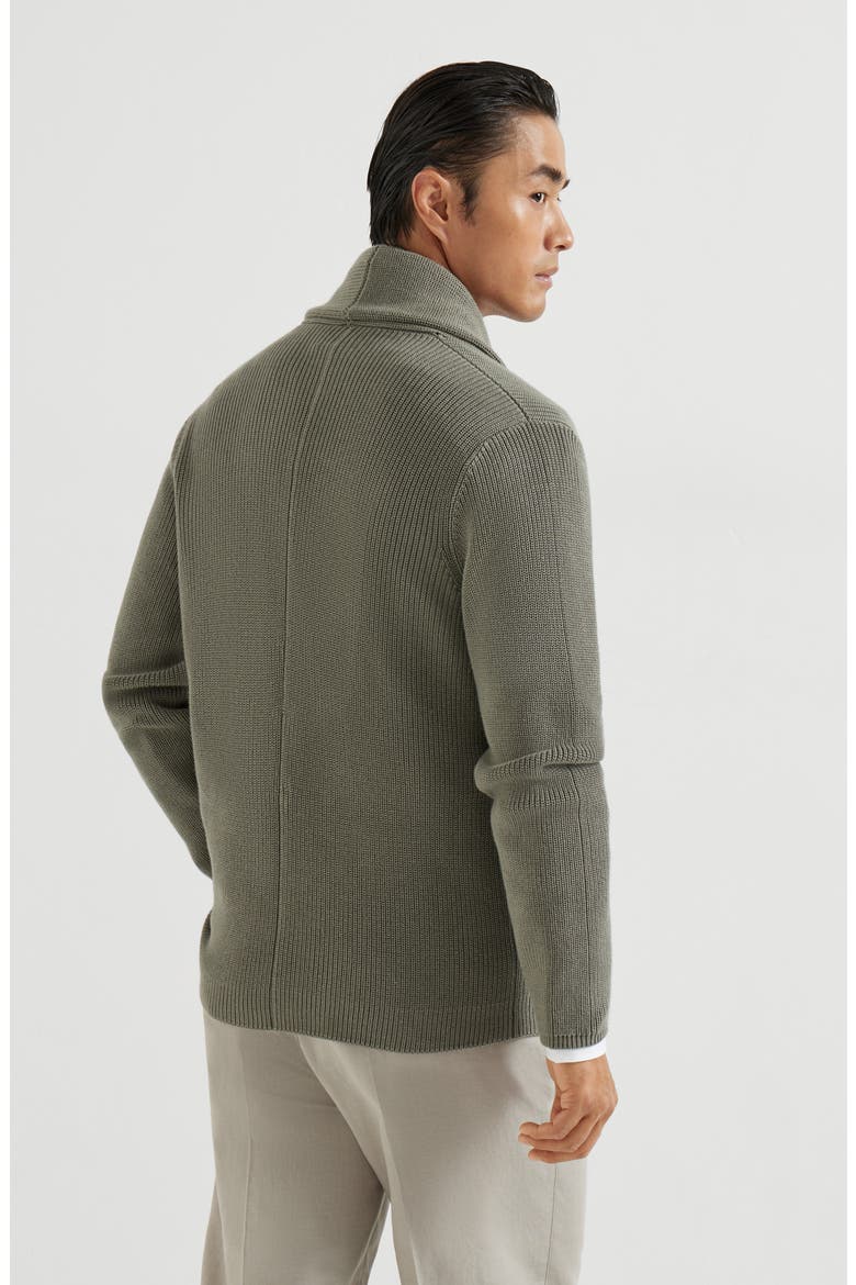 Cardigan with metal buttons, Alternate, color, Khaki