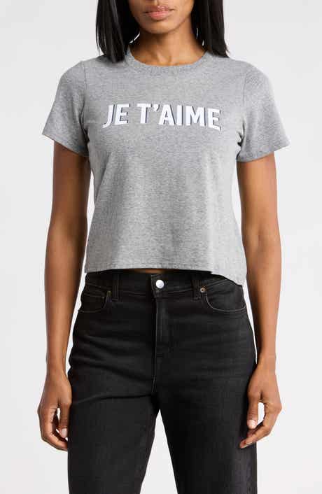 Je T'aime Graphic Shrunken T-Shirt