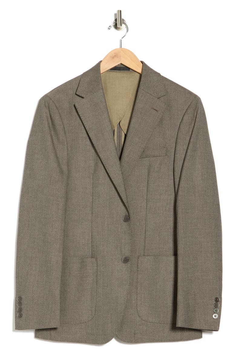 Taupe Heathered Notch Lapel Sport Coat, Alternate, color, TAUPE