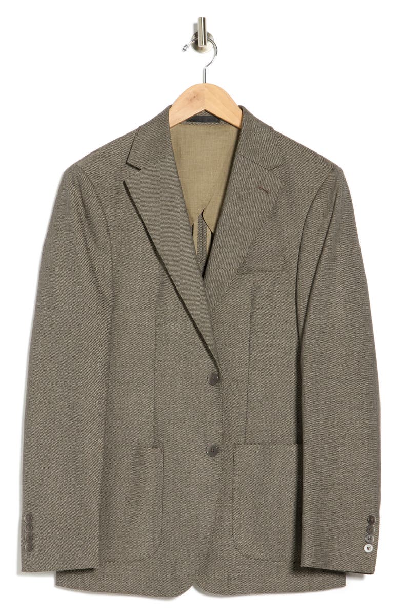 Calvin Klein Taupe Heathered Notch Lapel Sport Coat, Main, color, Taupe
