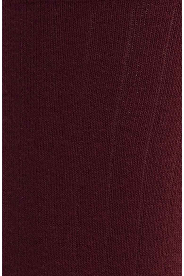 Ribbed Dress Socks, Alternate, color, BURGUNDY TANNIN