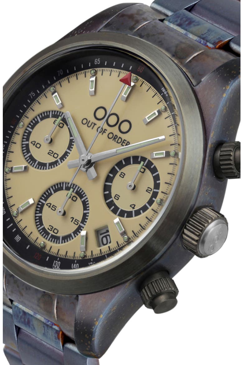 Sporty Cronografo Chronograph Bracelet Watch, 40mm, Alternate, color, CREAM
