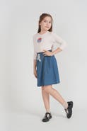 Puddles Girls Strawberry Box 3/4 Sleeve T-Shirt - Pink Sorbet