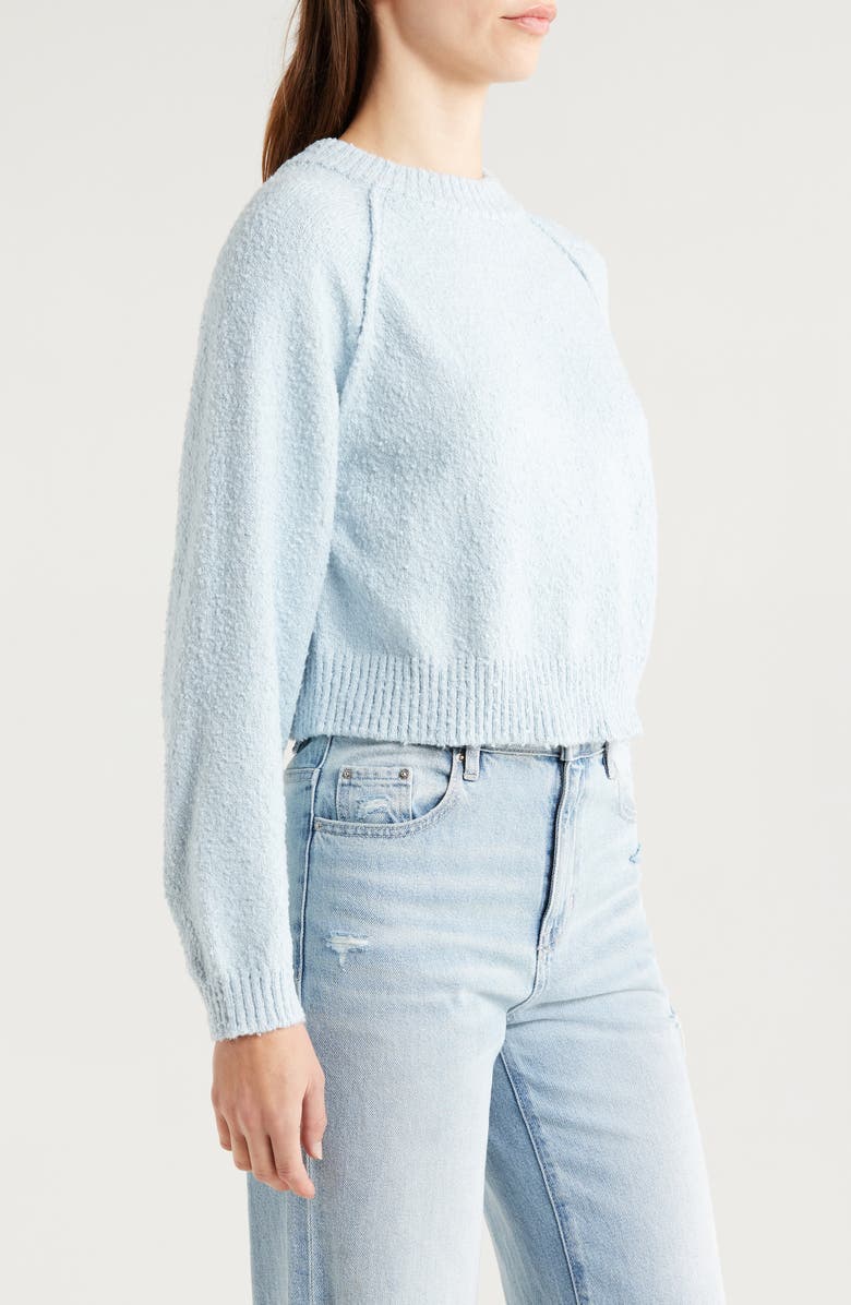 PacSun Snug Raglan Sleeve Crop Sweater, Alternate, color, Celestial Blue