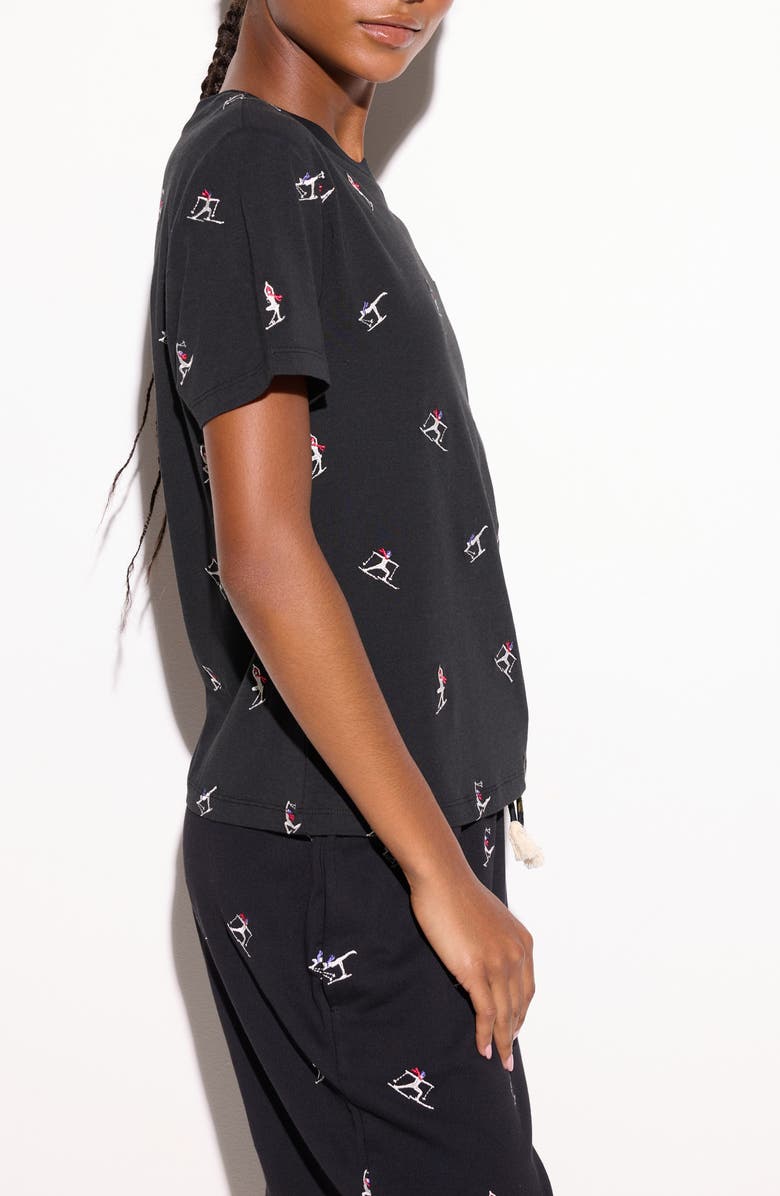 Spiritual Gangster Namaski Fairfax Embroidered T-Shirt, Alternate, color, Black