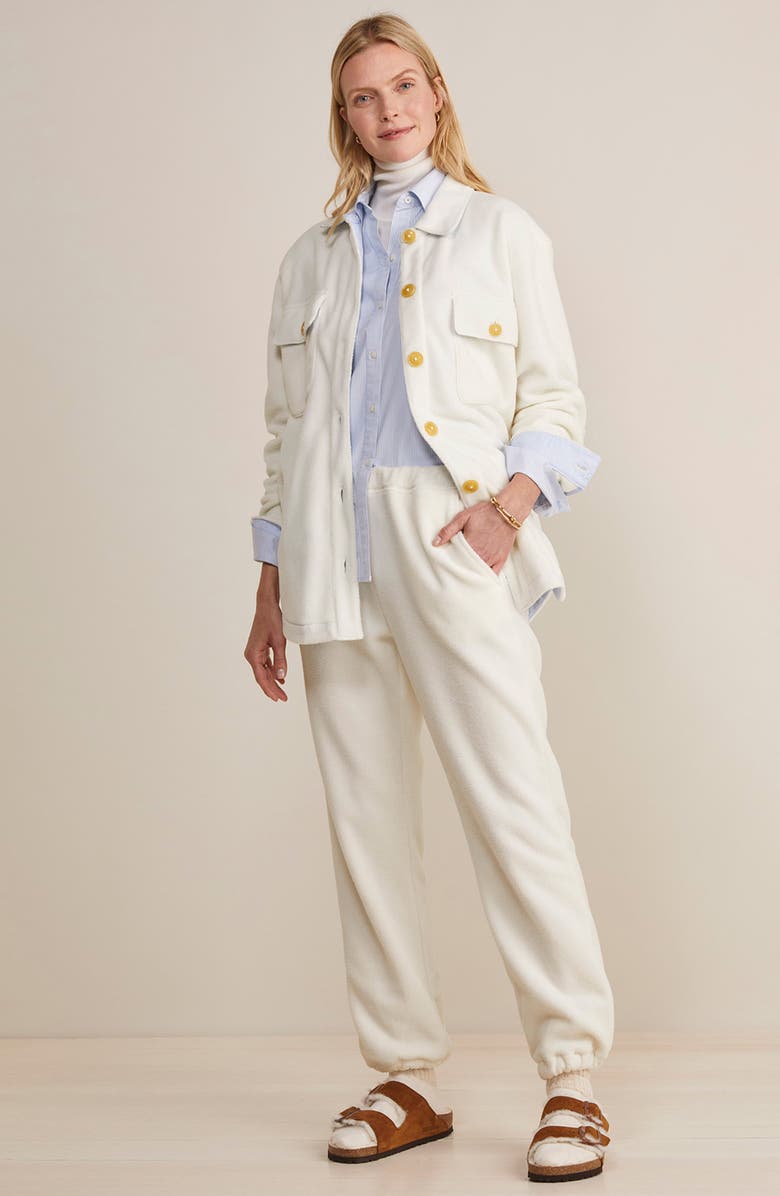 vineyard vines Harbor Fleece Shirt Jacket, Alternate, color, Marshmallow