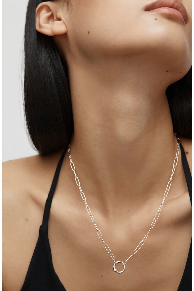 Capture Alta Textured Chain Necklace, Alternate, color, STERLING SILVER