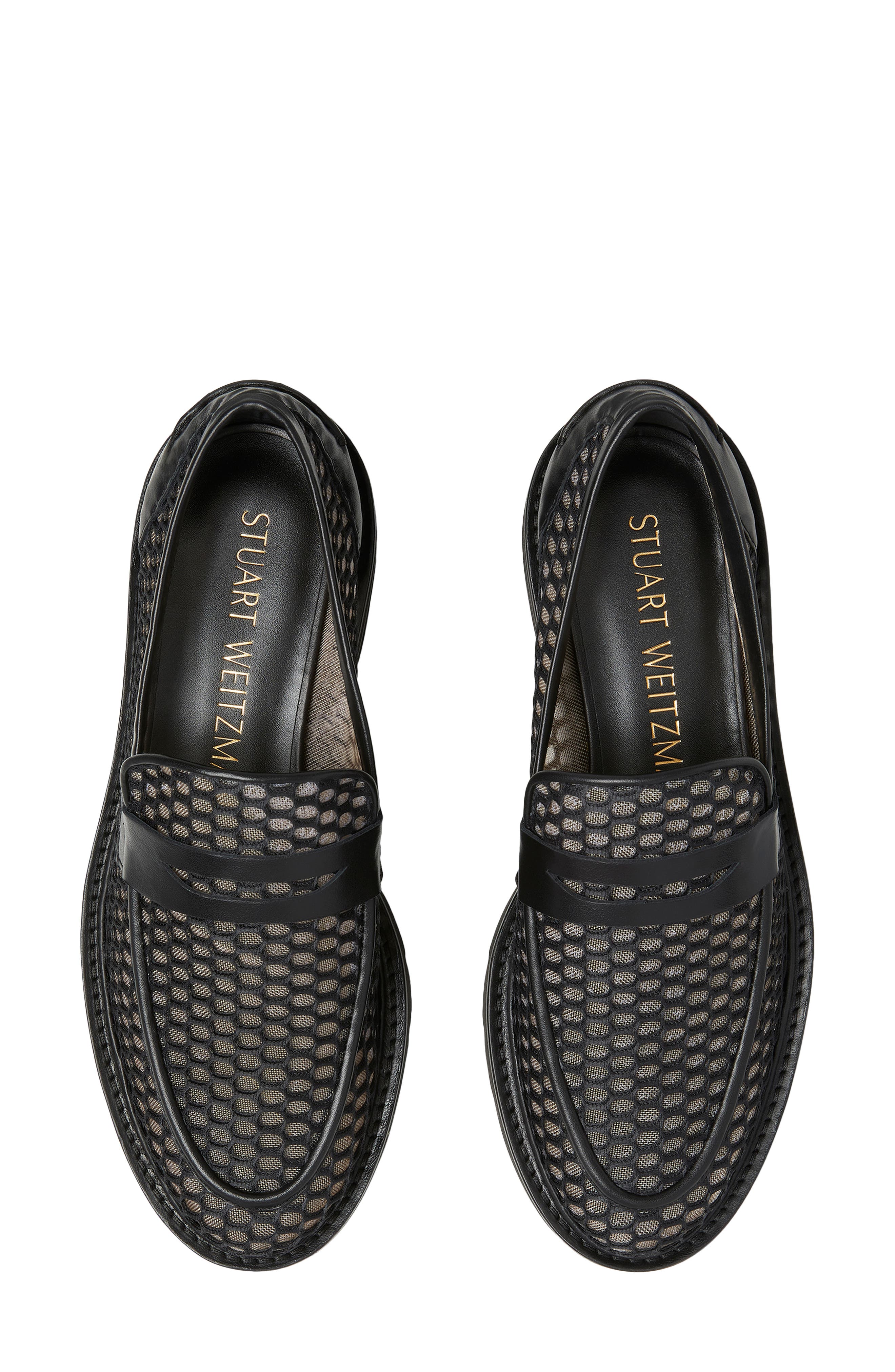 Stuart Weitzman Parker Lift Penny Loafer, Alternate, color, Black