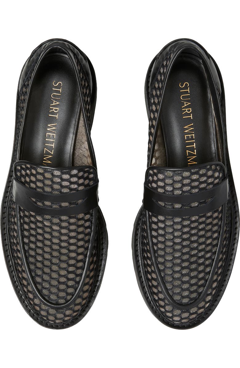 Stuart Weitzman Parker Lift Penny Loafer, Alternate, color, Black