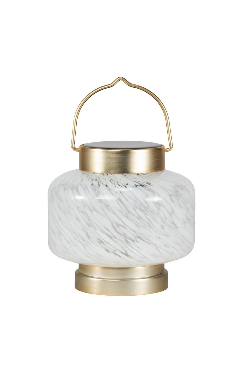 Allsop Home & Garden Boaters Solar Lanterns Square Handblown Glass, Main, color, Clear