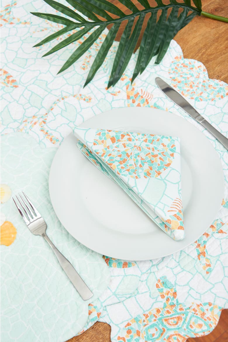 Grand Turks Cloth Napkin Set of 6, Alternate, color, Blue