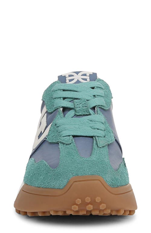 Shop Sam Edelman Langley Sneaker In Coastal Blue/marine Green