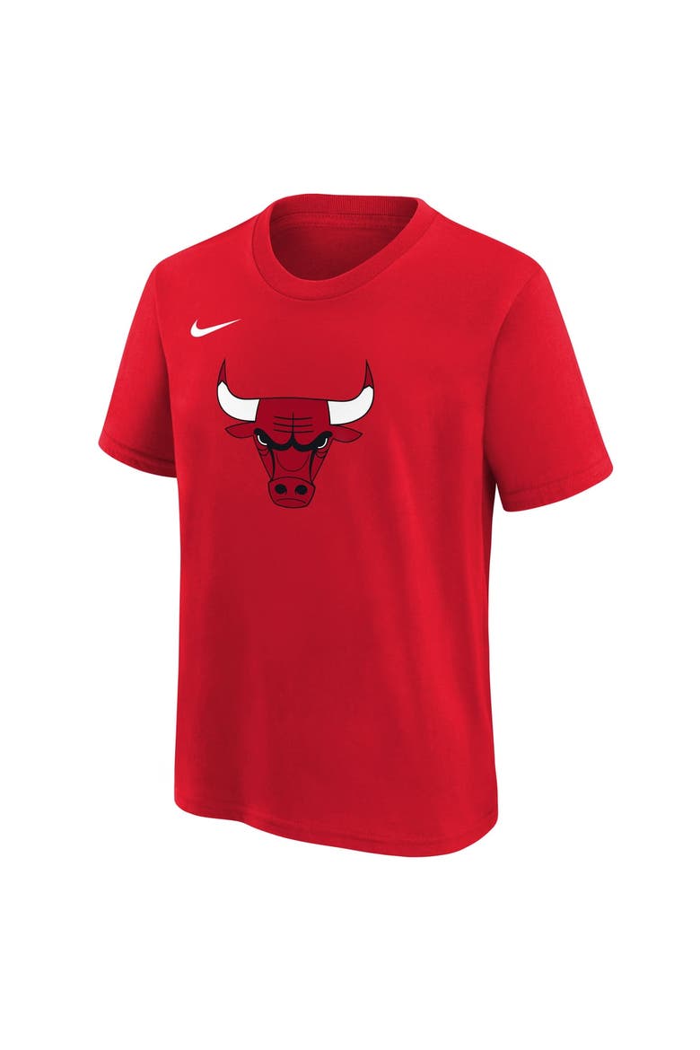 Youth Nike  Red Chicago Bulls Team Essential Logo T-Shirt, Alternate, color, Red