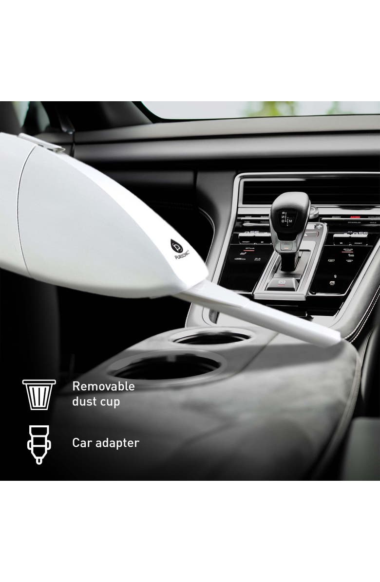 PURSONIC Deep Cleaning Duo Bundle Cordless Power Scrubber Cleaning Brush + Pursonic Car Vacuum Cleaner, Alternate, color, White