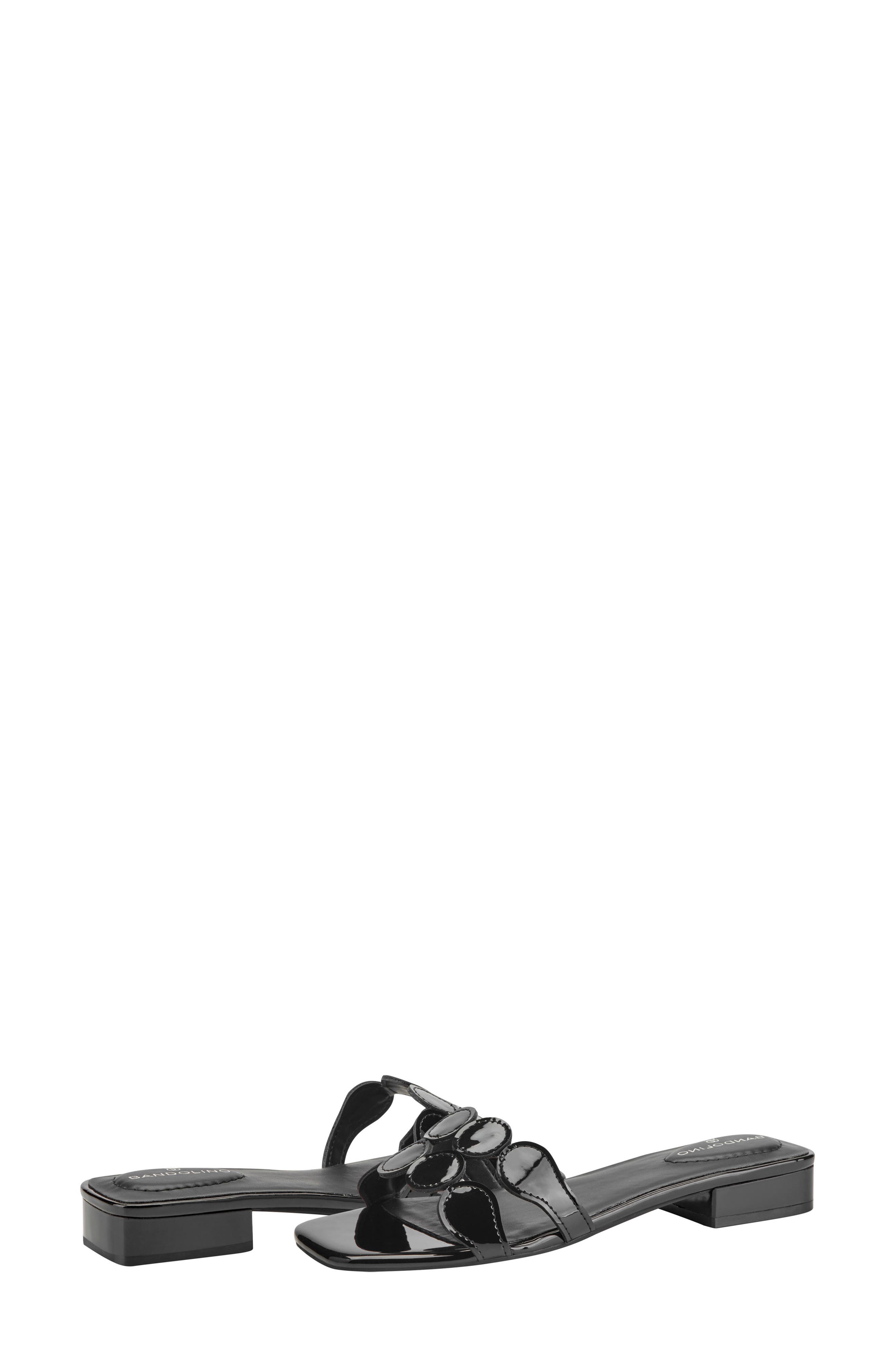 Bandolino Mayla Square Toe Slide Sandal, Alternate, color, Black