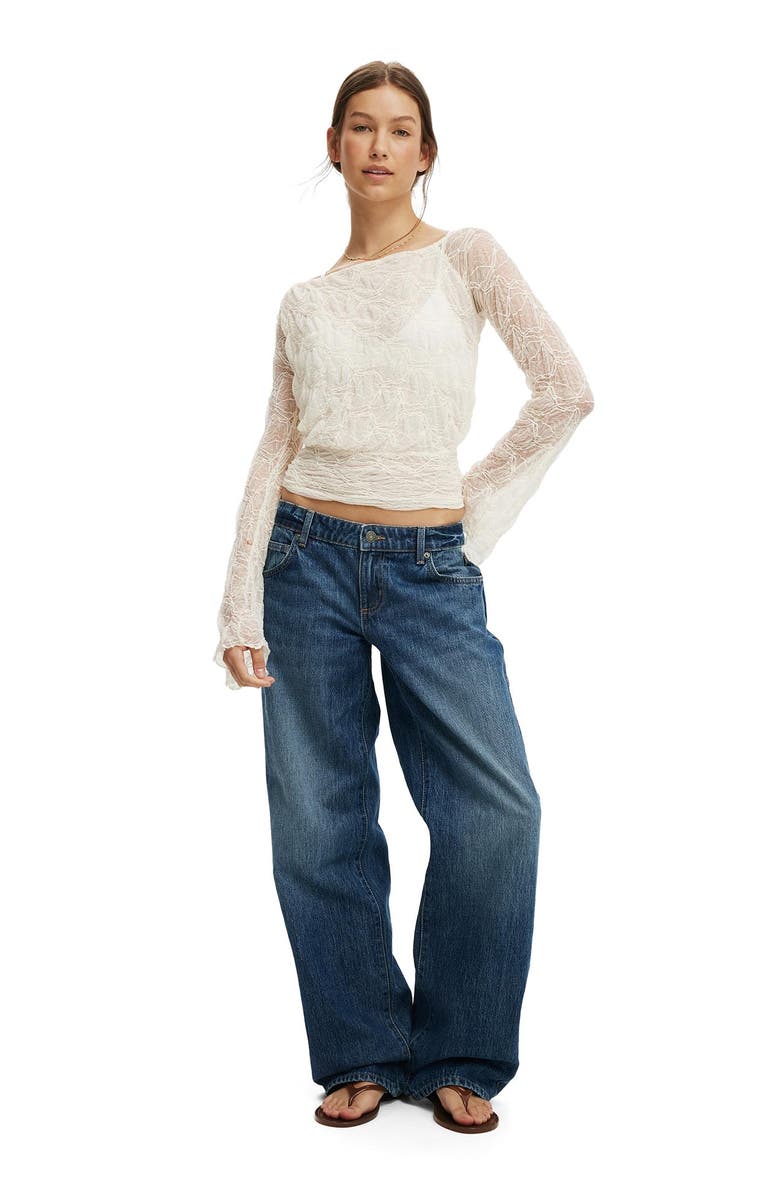 Cotton On Women's Sofia Lace Long Sleeve Top, Alternate, color, 