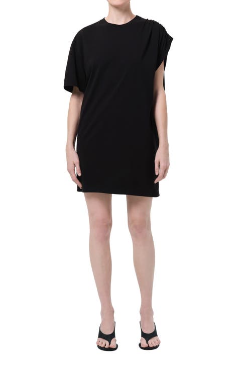 Roma Asymmetric Sleeve Organic Cotton Dress