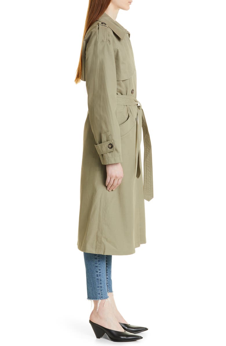 ANINE BING Finley Double Breasted Trench Coat, Alternate, color, 