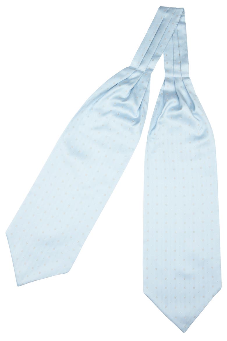 Angelo - Silk Ascot Cravat Tie for Men, Alternate, color, Pale Blue