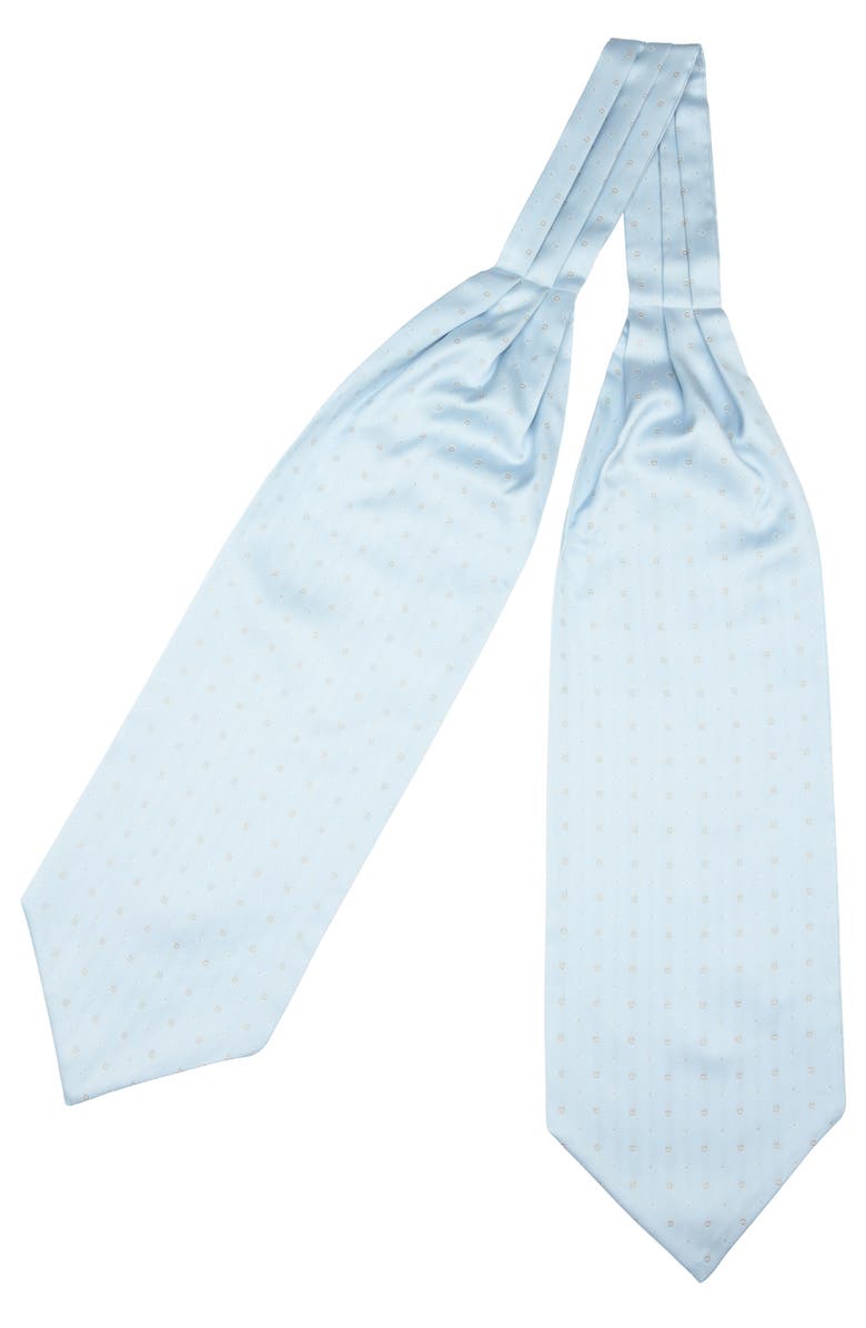 Elizabetta Angelo - Silk Ascot Cravat Tie for Men, Alternate, color, Pale Blue