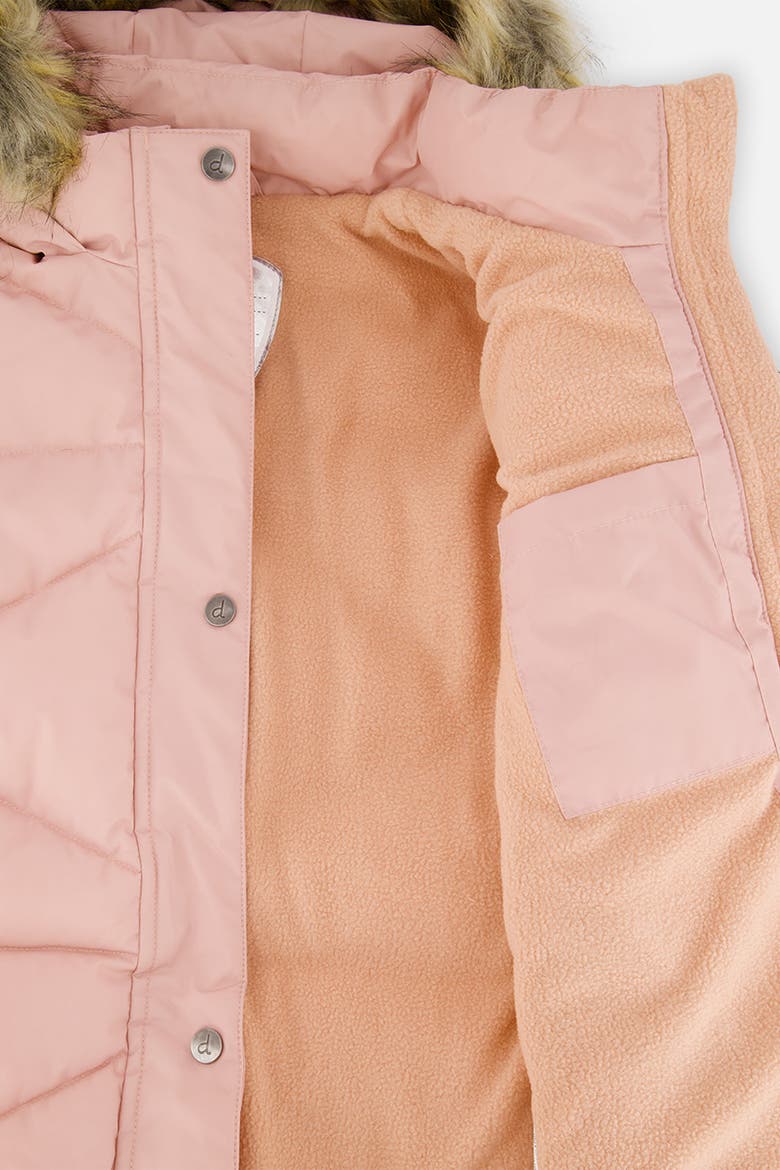 Long Winter Diamond Quilted Fleece Lined Puffer Coat, Alternate, color, Pale Dusty Pink
