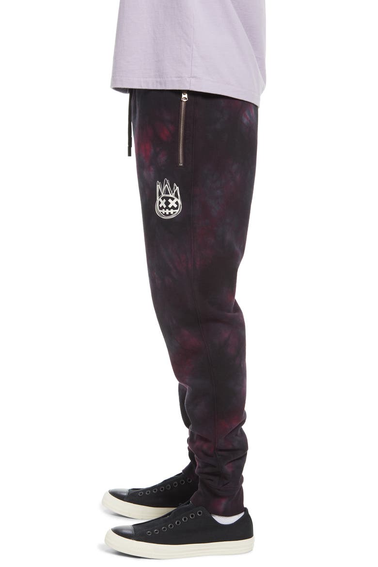 Tie Dye Zip Pocket Sweatpants, Alternate, color, MERLOT TIE DYE