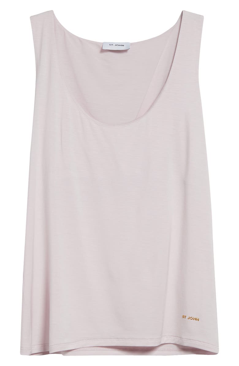 ST. JOHN Polished Stretch Jersey Tank, Alternate, color,