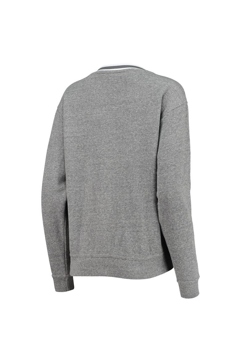 Women's League Collegiate Wear Heathered Gray Alabama Crimson Tide Victory Springs Tri-Blend V-Neck Pullover Sweatshirt, Alternate, color, Heather Gray