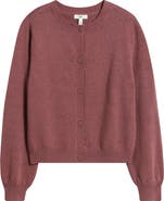 BP. Crewneck Cotton Blend Cardigan