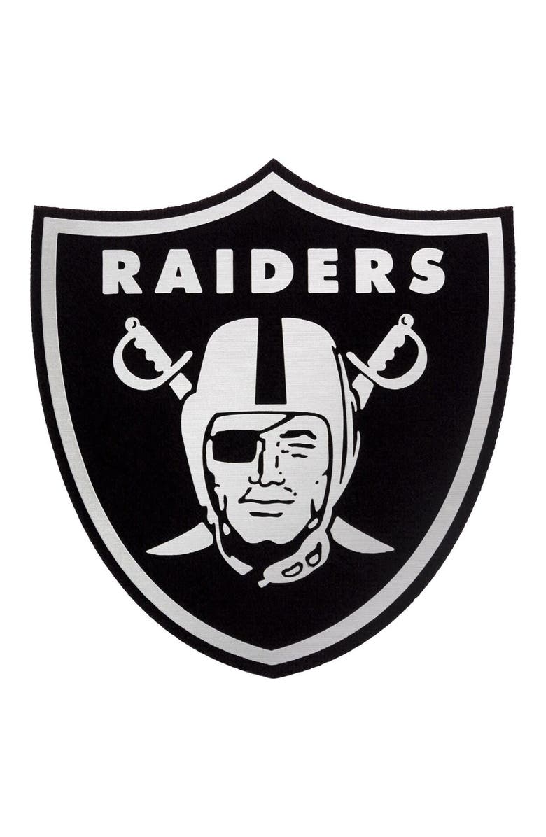 ANTIGUA Men's Antigua Heather Black Las Vegas Raiders Metallic Logo Fortune Quarter-Zip Jacket, Alternate, color,