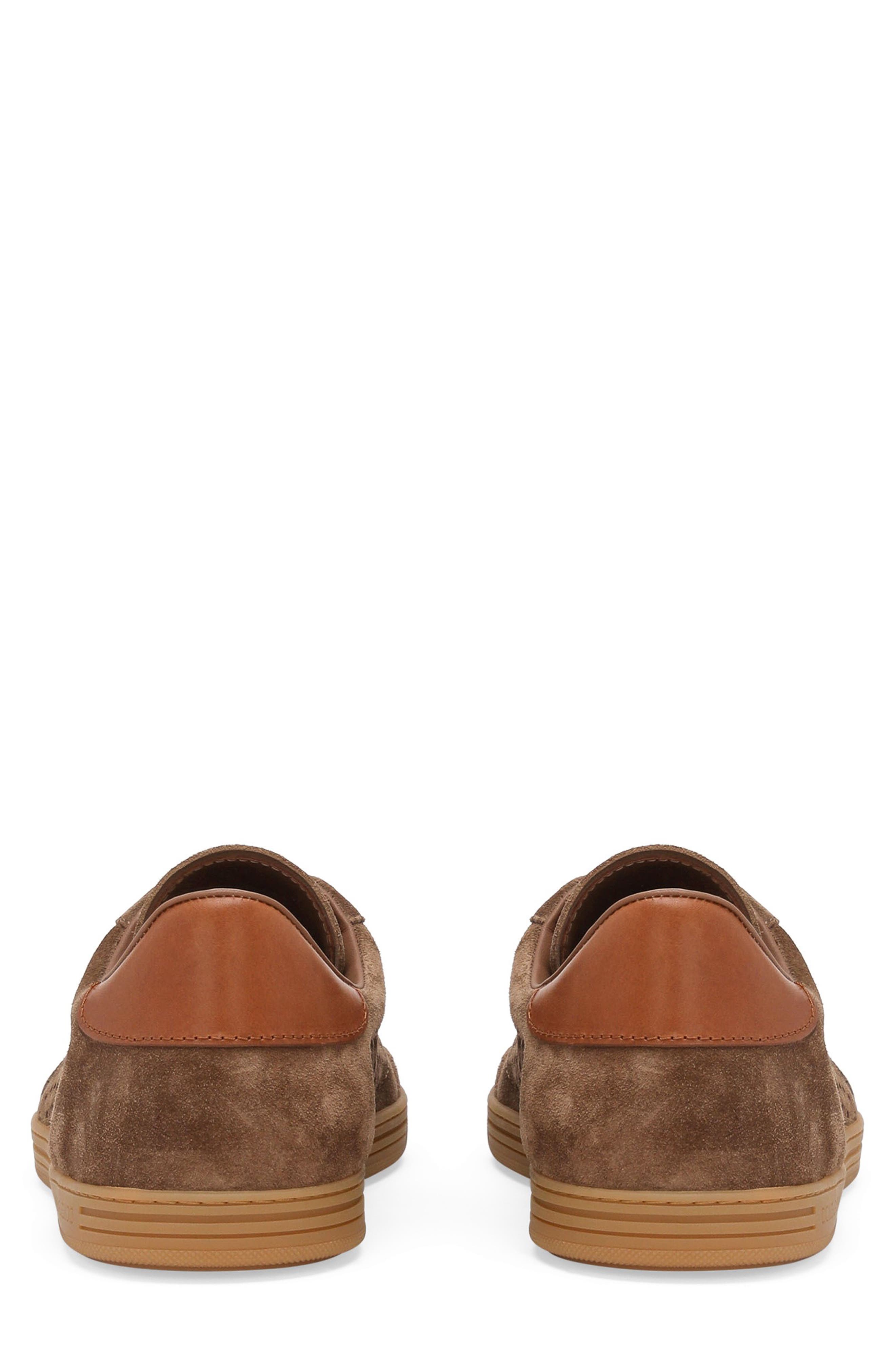 Dolce&Gabbana Perforated Low Top Sneaker, Alternate, color, 8M076-Nocciola/ Naturale